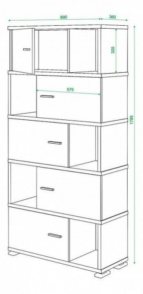 Шкаф комбинированный Домино СБ-30/5 в Кудымкаре - kudymkar.mebel24.online | фото 2