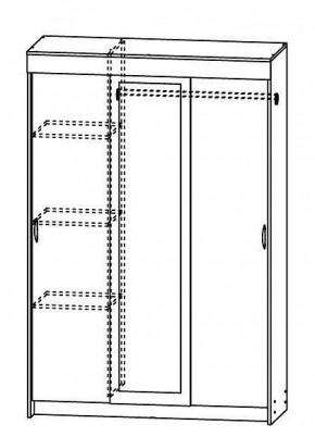 Шкаф-купе Бассо 1300 (Венге/Дуб белфорд) в Кудымкаре - kudymkar.mebel24.online | фото 2