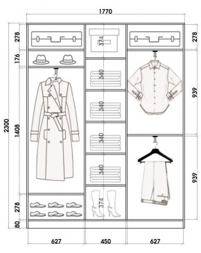 Шкаф-купе ХИТ 23-4-18-888 (420) в Кудымкаре - kudymkar.mebel24.online | фото 2