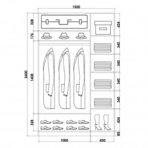 Шкаф-купе ХИТ 24-15-22 (620) в Кудымкаре - kudymkar.mebel24.online | фото 3