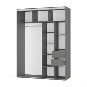 Шкаф-купе Крафт-6 1.6 м ШКК-06 (графит) в Кудымкаре - kudymkar.mebel24.online | фото 2