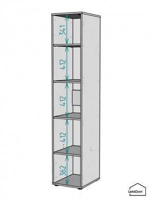 Шкаф Linnea MHR-1-2 2050х400х510 (Белый-М 11.1.2) в Кудымкаре - kudymkar.mebel24.online | фото 3