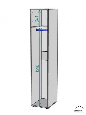 Шкаф Linnea MHR-1 2050х400х510 (Белый-М 11.1.1) в Кудымкаре - kudymkar.mebel24.online | фото 3