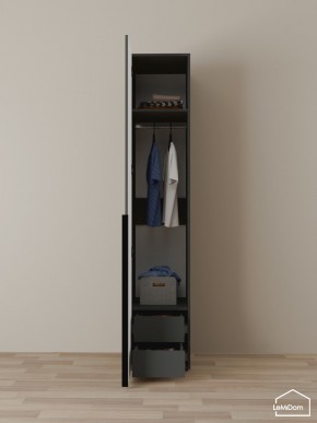 Шкаф Linnea MHR-1-3 2050х400х510 (Графит-М 11.1.25) в Кудымкаре - kudymkar.mebel24.online | фото 6