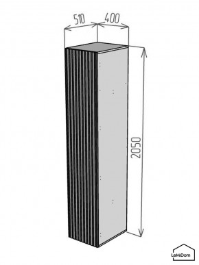 Шкаф Linnea MHR-1-4 2050х400х510 (ДВ-М 11.1.25) в Кудымкаре - kudymkar.mebel24.online | фото 2