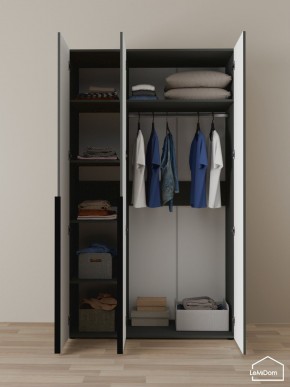 Шкаф Linnea MHR-3-1 2050х1200х510 (Графит-М 11.1.25) в Кудымкаре - kudymkar.mebel24.online | фото 4