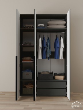 Шкаф Linnea MHR-3-2 2050х1200х510 (Графит-М 11.1.25) в Кудымкаре - kudymkar.mebel24.online | фото 5