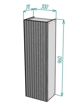 Шкаф навесной для ванной MH5-MA 300х960 (Белый-М 10.1.1) Белый глянец в Кудымкаре - kudymkar.mebel24.online | фото 8