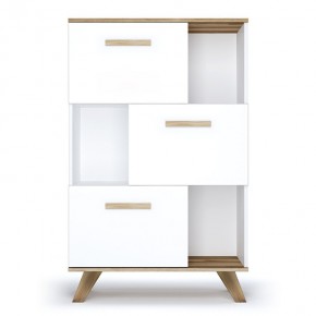 Шкаф низкий с нишами Вега Скандинавия в Кудымкаре - kudymkar.mebel24.online | фото 2