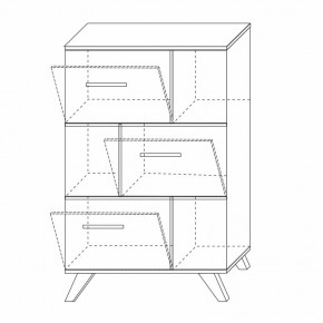 Шкаф низкий с нишами Вега Скандинавия в Кудымкаре - kudymkar.mebel24.online | фото 3