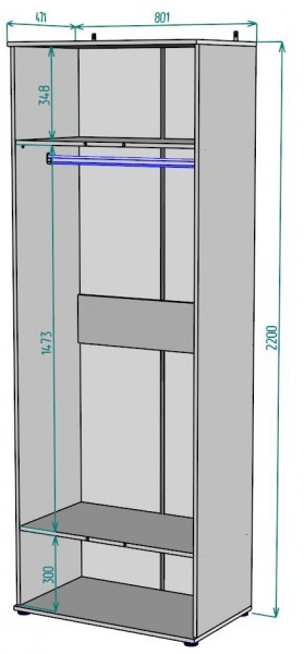 Шкаф Ольга H58 в Кудымкаре - kudymkar.mebel24.online | фото 2