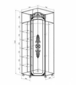 Шкаф платяной Ассоль АС-522К в Кудымкаре - kudymkar.mebel24.online | фото 2