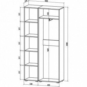 Шкаф платяной Тунис-5 в Кудымкаре - kudymkar.mebel24.online | фото 3