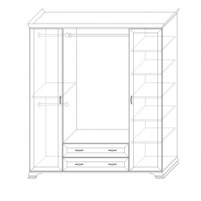 Шкаф распашной четырехдверный Сиена в Кудымкаре - kudymkar.mebel24.online | фото 10