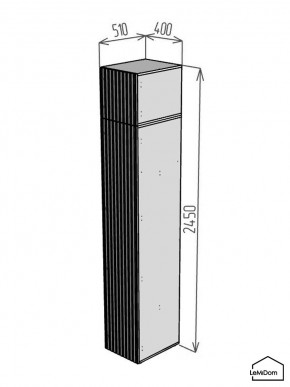 Шкаф с антресолью Linnea MHR-1A-1 2450х400х510 (Белый-М 11.1.2) в Кудымкаре - kudymkar.mebel24.online | фото 2