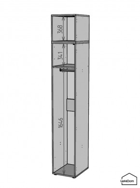 Шкаф с антресолью Linnea MHR-1A-1 2450х400х510 (Белый-М 11.1.2) в Кудымкаре - kudymkar.mebel24.online | фото 3