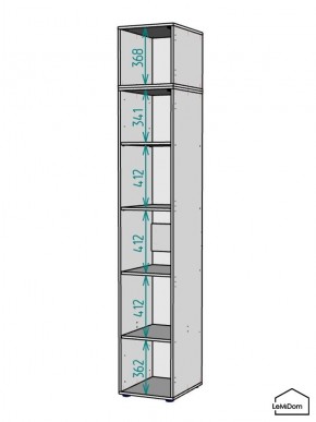 Шкаф с антресолью Linnea MHR-1A-2 2450х400х510 (Белый-М 11.1.1) в Кудымкаре - kudymkar.mebel24.online | фото 3