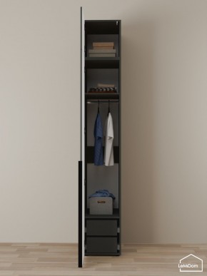 Шкаф с антресолью Linnea MHR-1A-3 2450х400х510 (Графит-М 11.1.25) в Кудымкаре - kudymkar.mebel24.online | фото 6