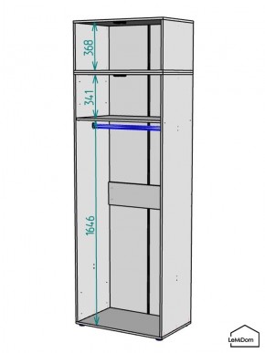 Шкаф с антресолью Linnea MHR-2A-1 2450х800х510 (ДВ-М 11.1.25) в Кудымкаре - kudymkar.mebel24.online | фото 3