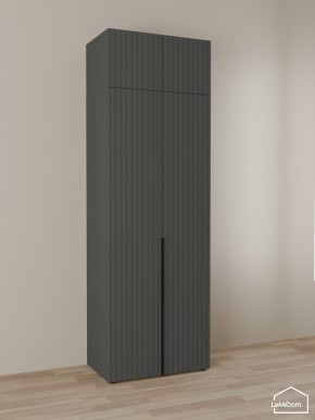 Шкаф с антресолью Linnea MHR-2A-3 2450х800х510 (Графит-М 11.1.25) в Кудымкаре - kudymkar.mebel24.online | фото
