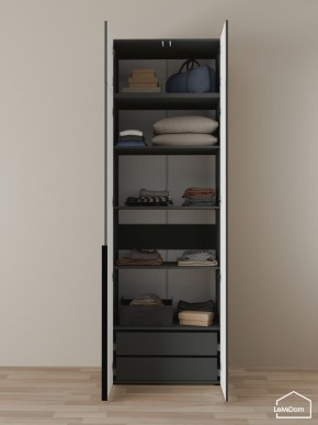 Шкаф с антресолью Linnea MHR-2A-3 2450х800х510 (Графит-М 11.1.25) в Кудымкаре - kudymkar.mebel24.online | фото 5