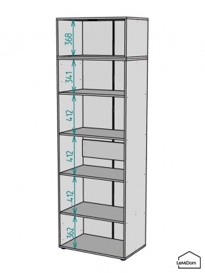 Шкаф с антресолью Linnea MHR-2POA-2 2450х800х510 (Белый-М 11.1.1) в Кудымкаре - kudymkar.mebel24.online | фото 3
