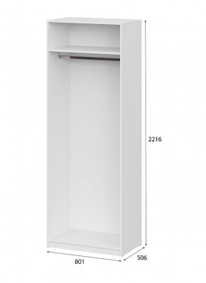 Шкаф ШК-5 (800) Белый текстурный в Кудымкаре - kudymkar.mebel24.online | фото 4