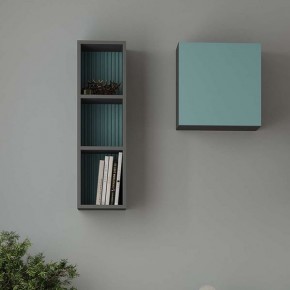 Шкаф Сириния навесной открытый серый графит/МДФ бриз в Кудымкаре - kudymkar.mebel24.online | фото 2