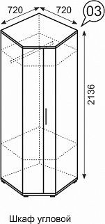 Шкаф угловой Ното в Кудымкаре - kudymkar.mebel24.online | фото 3