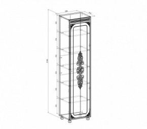 Шкаф-витрина Ассоль АС-533К в Кудымкаре - kudymkar.mebel24.online | фото 2