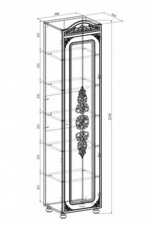 Шкаф-витрина Ассоль плюс АС-53К в Кудымкаре - kudymkar.mebel24.online | фото 2