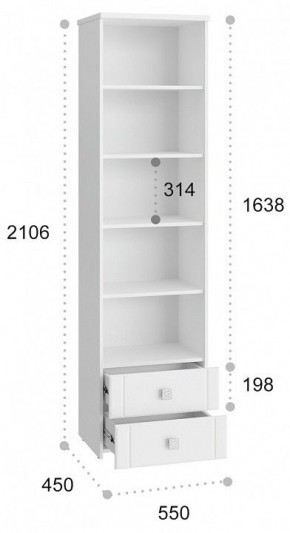 Шкаф-витрина Изабель ИЗ-63К со стеклом в Кудымкаре - kudymkar.mebel24.online | фото 3