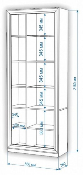 Шкаф-витрина Нобиле ШВтВ-ФСД-БЯН в Кудымкаре - kudymkar.mebel24.online | фото 3