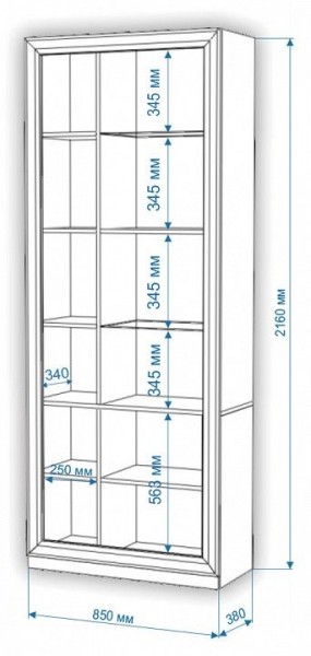 Шкаф-витрина Нобиле ШВтВ-ФСД-ФГК в Кудымкаре - kudymkar.mebel24.online | фото 3