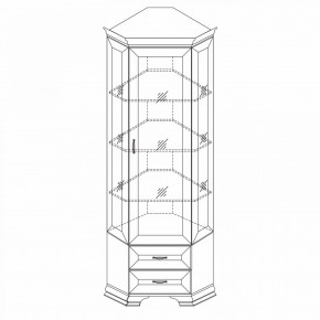 Шкаф-витрина угловой Сиена в Кудымкаре - kudymkar.mebel24.online | фото 2