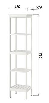 Стеллаж 420 Кантри, массив сосны, цвет белый в Кудымкаре - kudymkar.mebel24.online | фото 3