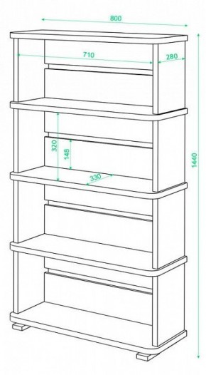 Стеллаж Б-25/4 в Кудымкаре - kudymkar.mebel24.online | фото 2