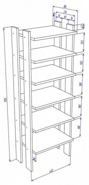 Стеллаж для обуви Cross СТЕЛ1 в Кудымкаре - kudymkar.mebel24.online | фото 3