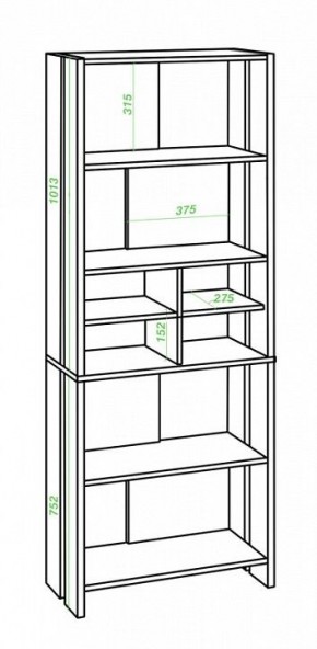 Стеллаж Домино Lite СТЛ-ОВХ В в Кудымкаре - kudymkar.mebel24.online | фото 2