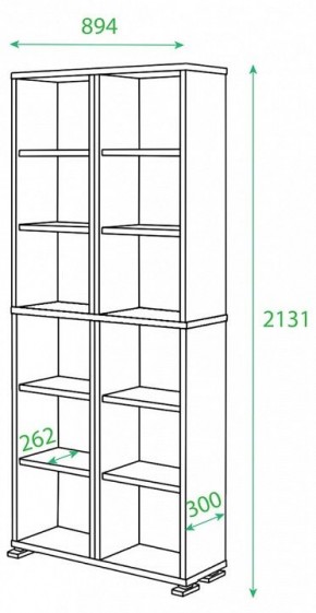 Стеллаж Домино нельсон ПУ-30-1 в Кудымкаре - kudymkar.mebel24.online | фото 2