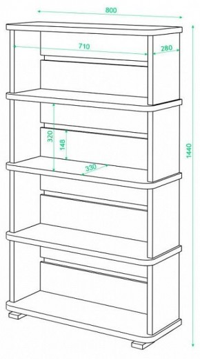 Стеллаж Домино СБ-25/4 в Кудымкаре - kudymkar.mebel24.online | фото 3