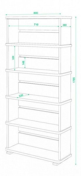 Стеллаж Домино СБ-25/5 в Кудымкаре - kudymkar.mebel24.online | фото 3