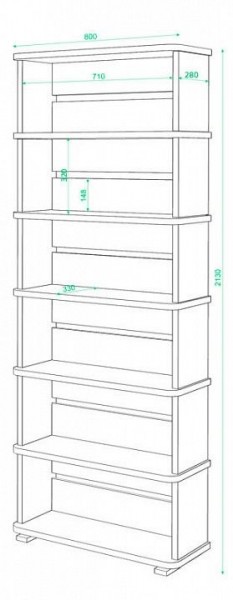 Стеллаж Домино СБ-25/6 в Кудымкаре - kudymkar.mebel24.online | фото 2