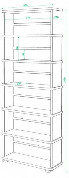 Стеллаж Домино СБ-25/6 в Кудымкаре - kudymkar.mebel24.online | фото 2