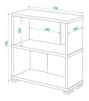 Стеллаж книжный Домино нельсон СБ-10_2 в Кудымкаре - kudymkar.mebel24.online | фото 4