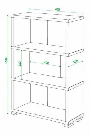 Стеллаж книжный Домино нельсон СБ-10_3 в Кудымкаре - kudymkar.mebel24.online | фото 3