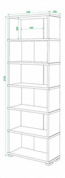 Стеллаж книжный Домино нельсон СБ-10_6 в Кудымкаре - kudymkar.mebel24.online | фото 3