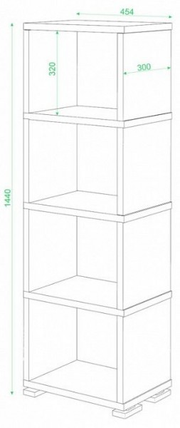 Стеллаж-колонка Домино СБ-15/4 в Кудымкаре - kudymkar.mebel24.online | фото 2