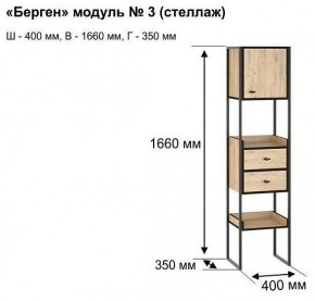 Стеллаж комбинированный Берген-3 в Кудымкаре - kudymkar.mebel24.online | фото 10