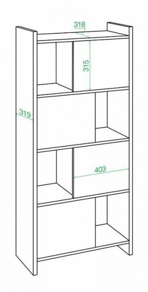 Стеллаж комбинированный Домино Лайт СТЛ-3В в Кудымкаре - kudymkar.mebel24.online | фото 2